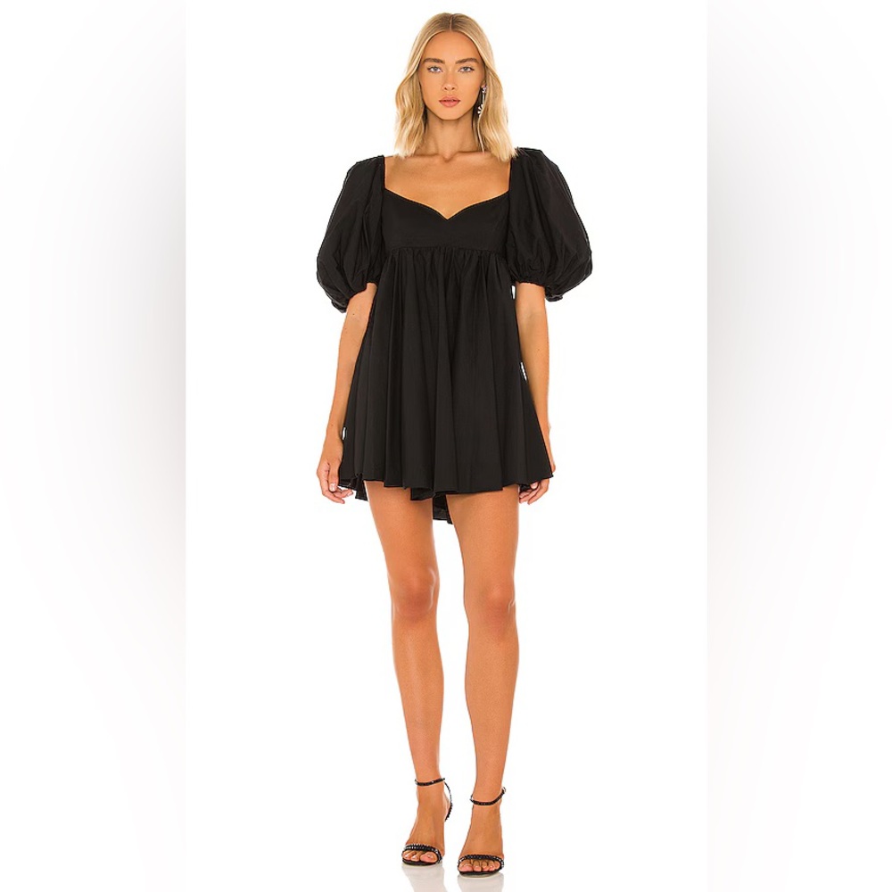NWOT Caroline Constas Black ‘Leigh’ Babydoll Mini Dress XS